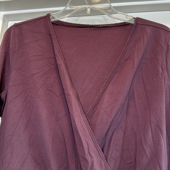 Lululemon Full Freedom Long Sleeve Wrap top in deep purple Size M/L - Picture 3 of 6